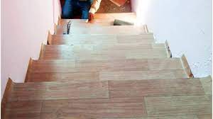 how to lay sheet vinyl staircase