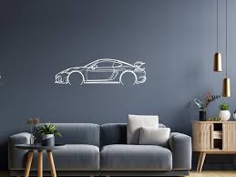 Sports Car Metal Silhouette Wall Art