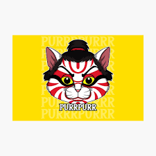 These little ninjas are agile, quick, and have cat like reflexes. Anime Cat Samurai Ninja Purr Says Poster By Newfire Redbubble
