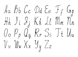 small letters abc font calligraphy