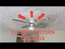 remove dirt from old popcorn ceiling