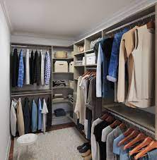 weathered grey wood closet system