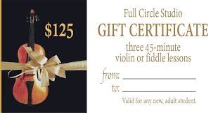 gift certificates full circle violin