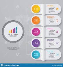 5 Steps Infographics Chart Design Element For Data