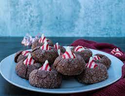 chocolate peppermint kiss cookies