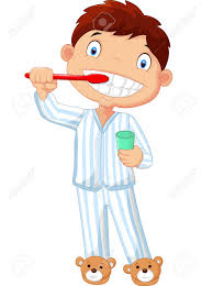 Laver avec une brosse, une éponge; Cartoon Petit Garcon Se Brosser Les Dents Clip Art Libres De Droits Vecteurs Et Illustration Image 38817201