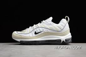 Mens And Wmns Nike Air Max 98 Sail White Black Fossil Reflect Silver Ah6799 102 New Release