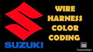 suzuki wire harness color coding you