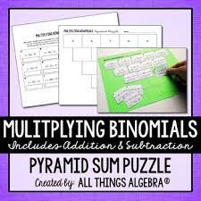 Multiplying Binomials Pyramid Sum