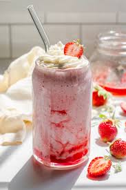 a strawberry milkshake without ice cream