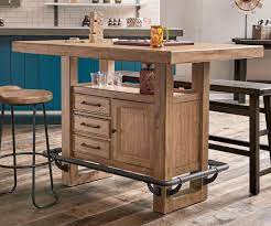 It is a compact solution for a small kitchen, breakfast nooks, restaurants, lounges, or pubs. Furniture City Brewing Blonde Storage Leg Bar Table Set By Samuel Lawrence Furniture Furniturepick