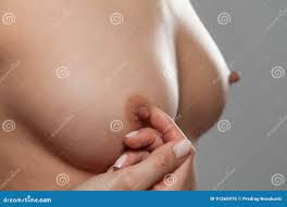 Breast with big nipples stock photo. Image of skin, isolated - 91265970