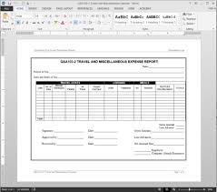 Travel Miscellaneous Expense Report Template G A103 2