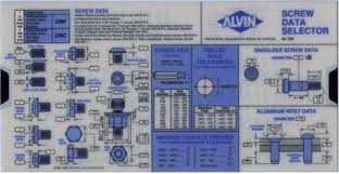 Alvin 7355 Screw Data Selector Slide Chart Design For