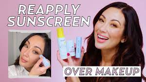 reapply sunscreen over makeup