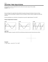 lesson 6 solving trig equations note