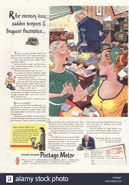 1950s Usa Pitney Bowes Magazine Advert Stock Photo 85337931