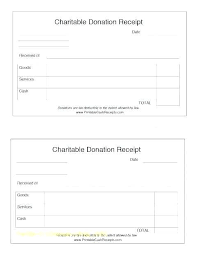 Receipts For Charitable Contributions Donation Receipt