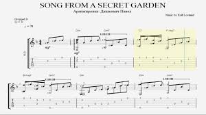 song from a secret garden fingerstyle