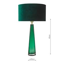 Light E27 Green Glass Table Lamp