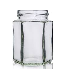 190ml hexagonal jar with twist lid