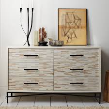Wood Tiled 6 Drawer Dresser 54
