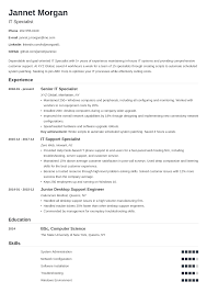 The resume sample above contains a pretty hefty technical skills section to serve as a reference point. It Specialist Resume Sample Guide Template