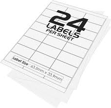 Waterproof labels, metallic labels, or fluorescent labels. 240 Sticky Label Isoul White Blank Matt Self Adhesive A4 Address Shipping Labels Stickers 24 Per Page Sheet 63 5 X 33 9 Mm Jam Free 10 Sheets Laser Inkjet Compatible L7159 J8159 Printer Paper Stationery