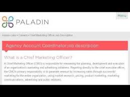 Example Of A Chief Marketing Officer Job Description Youtube