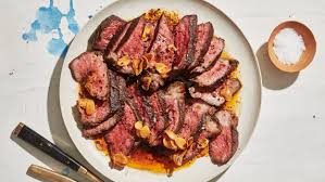steak short ribs with crispy garlic and