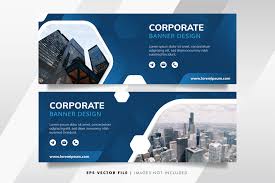 blue corporate business banner template