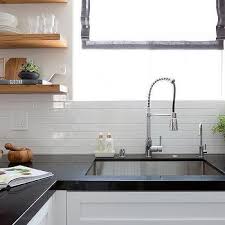 White Horizontal Kitchen Wall Tiles