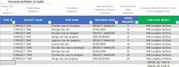 project planner advanced excel template