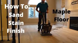 how to sand stain finish maple floor