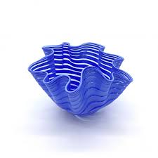 Blue Decorative Modern Vase Or Bowl