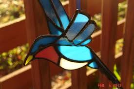 stained glass 3d flying birds