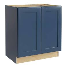 lue cabinetry nevada 36 in w x 34 5 in h x 24 in d mythic blue painted door base fully embled semi custom cabinet
