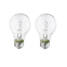 Philips 100 Watt Equivalent A19 Dimmable Clear Glass Eco Incandescent Light Bulb Halogen Soft White 2990k 2 Pack 429241 The Home Depot