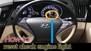 how to reset check engine light hyundai