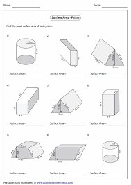 This math worksheet introduces students to geometry by having them find the surface area of rectangular prisms. Gallery For Surface Area Worksheet Area Worksheets Surface Area Activities Surface Area