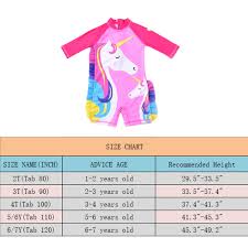 Qijovo Baby Girl One Piece Rash Guard Swimsuit Unicorn Toddler Swimwear With Hat Upf50