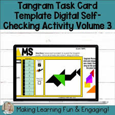 Self Grading Tangram Task Card