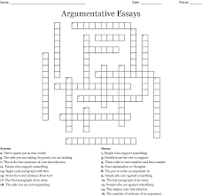 argument essay writing terms crossword wordmint argumentative essays crossword