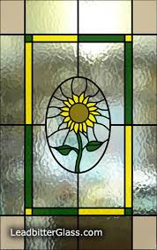 Stained Glass Sunflower Fuchsia Doors