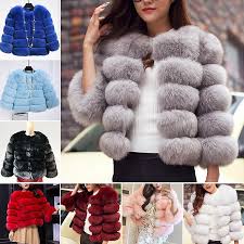 New Winter Warm Faux Fox Fur Coat Women
