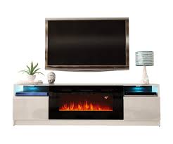 electric fireplace modern 79 tv stand