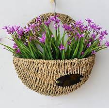 Plastic baskets are easy to use and are also good at retaining moisture. Plants Garden Flower Pots Planters Hanging Baskets Wall Mounted Wicker Hanging Baskets Plant Fiber Hand Woven Planting Basket Buy Online In Botswana At Botswana Desertcart Com Productid 51262379