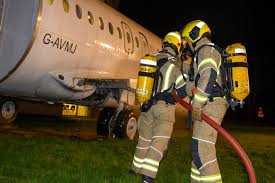 dramatic plane fire sed in