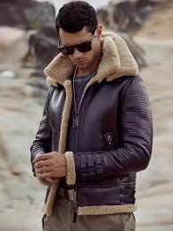 Light Grey Shearling Jacket Mens With