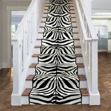 zebra print stair runner